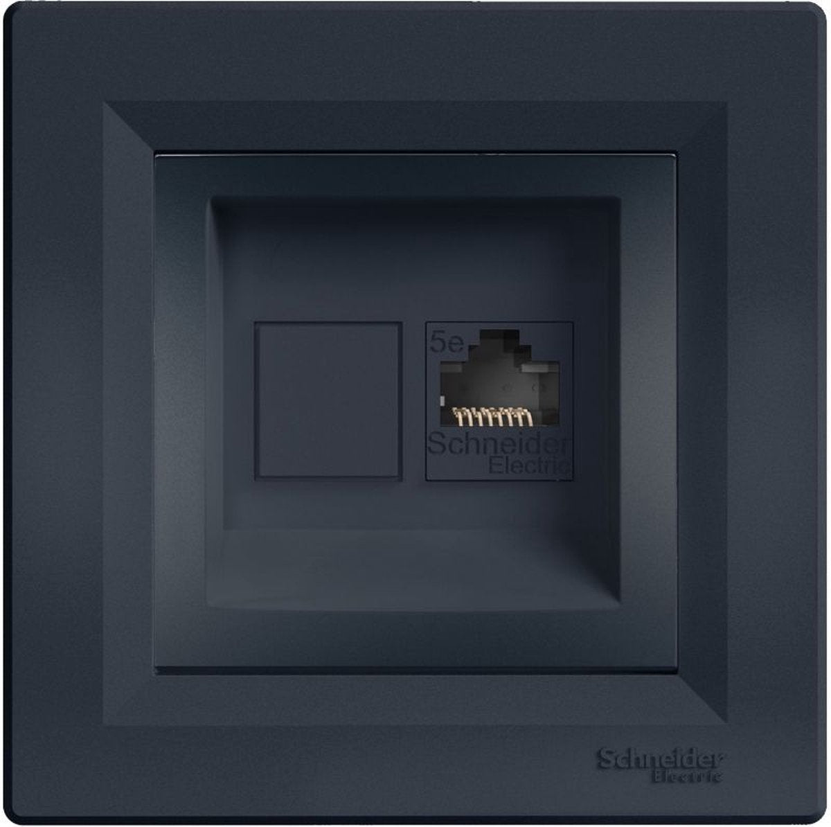 Prise ordinateur sans marque schneider electric asfora catégorie 5e anthracite sans marque