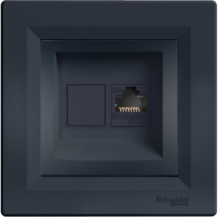 Prise ordinateur sans marque schneider electric asfora catégorie 5e anthracite sans marque