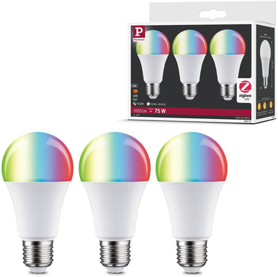 Paulmann Standard 230 V Smart Home ZigBee 3.0 Ampoule LED E27 3x1055LM 3x11W RGBW+ Intensité variable Mat