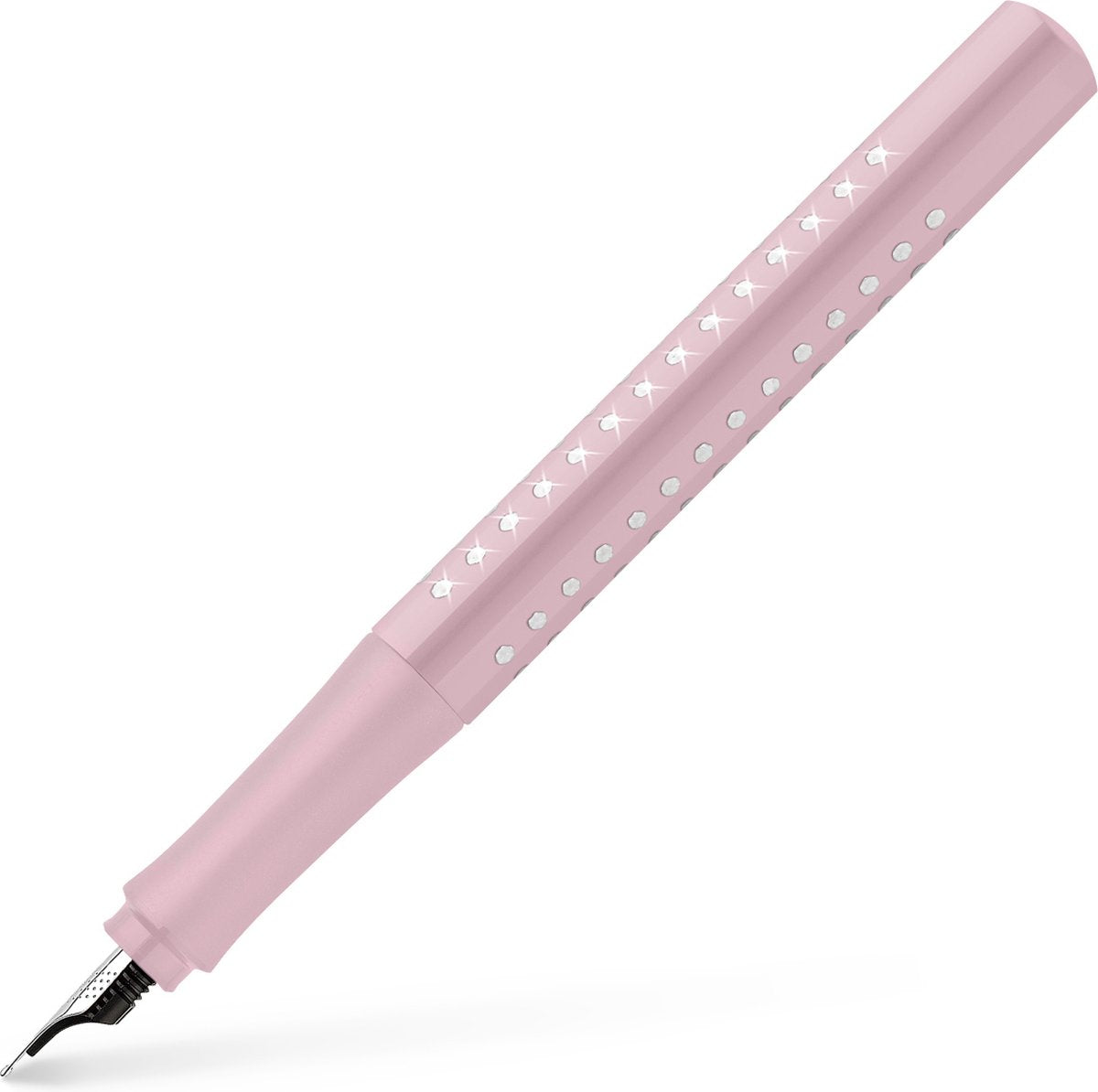Stylo plume Faber-Castell - grip sparkle - f - rose - fc-140878