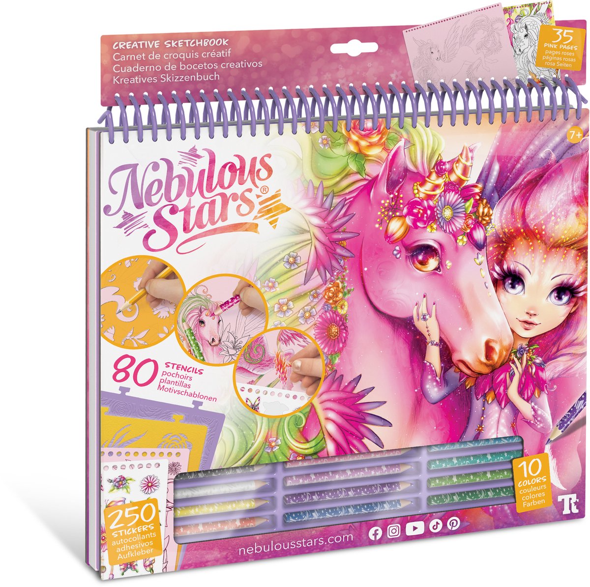 Étoiles nébuleuses - carnet créatif - dessiner et colorier