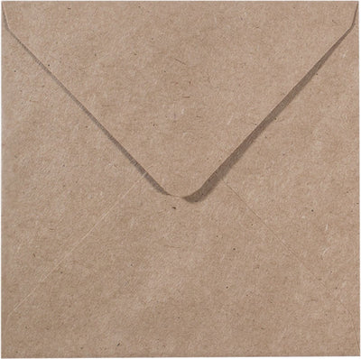 Enveloppes Florence de qualité robuste, kraft marron grand carré, 25 pièces, 16 x 16 cm pour cartes de vœux