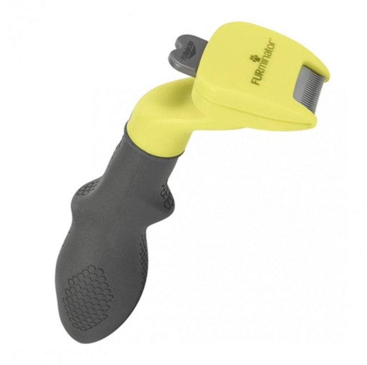 Duvo furminator chien poils longs - peigne pour manteau de chien - jaune xs