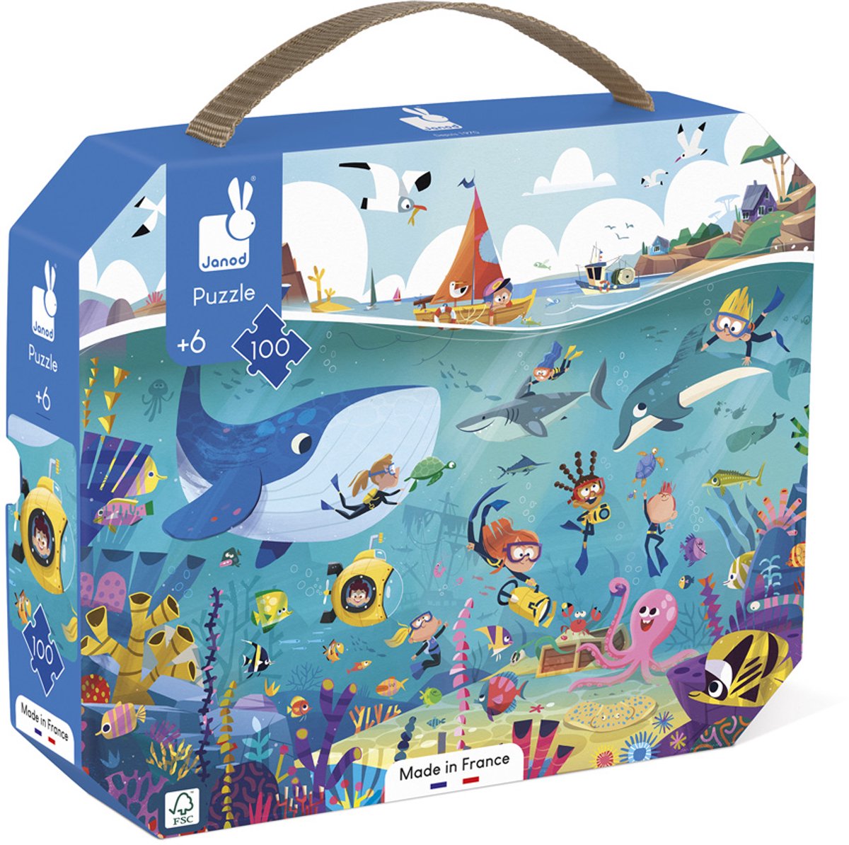 Janod - puzzle - fonds marins - 100 pièces