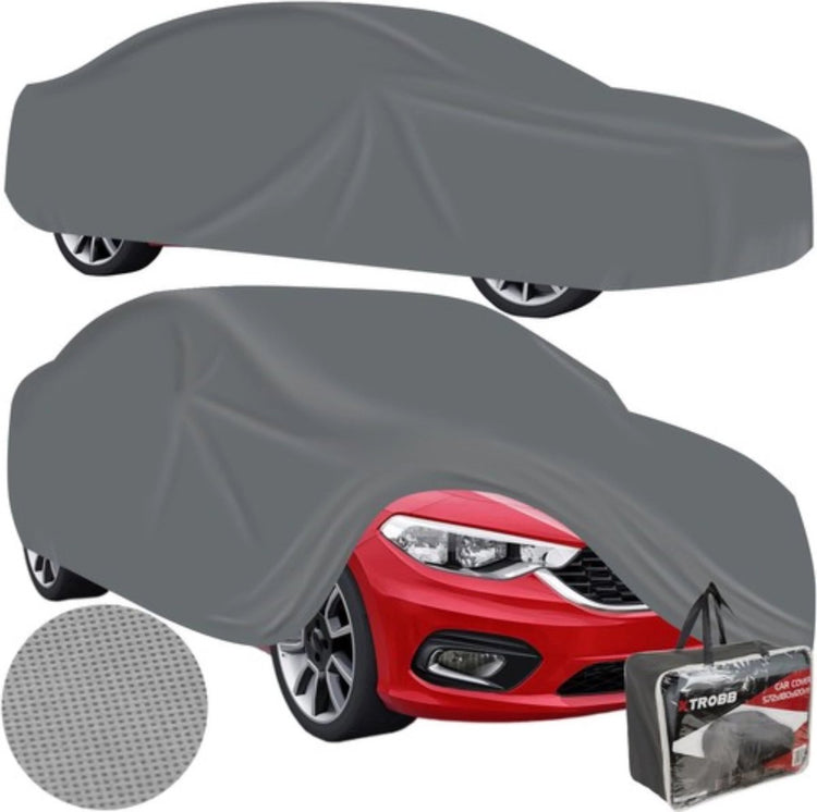 Bâche de voiture Xtrobb - housse de protection grise pour grandes voitures - 572 x 180 x 120 cm