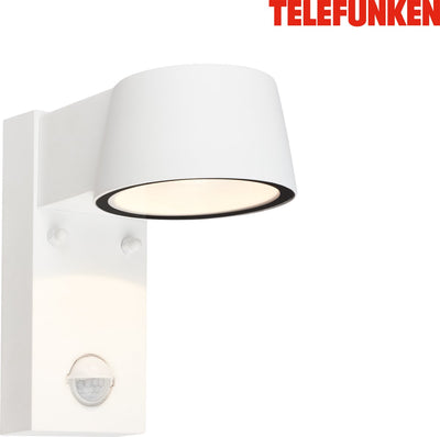 Telefunken - Applique LED - 323106tf - détecteur de mouvement - capteur crépusculaire - 7,5 watts - durée d'éclairage de 30 secondes - 16,5 x 9,5 x 15,5 cm - blanc