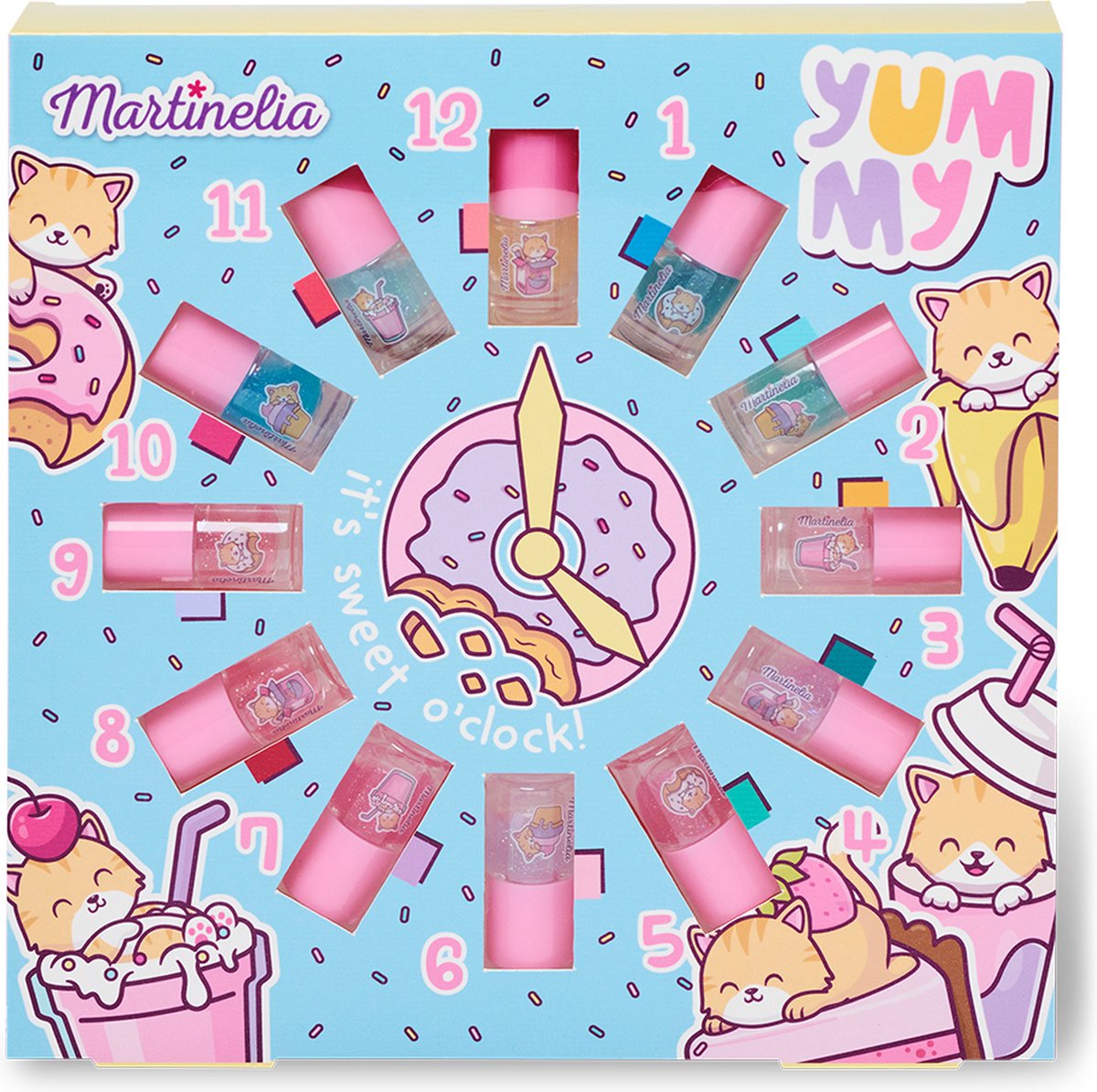 Idc Institute Beauty Set Martinelia Yummy Vernis à ongles pour enfants 12 pièces (24,5 x 24,5 x 3 cm)