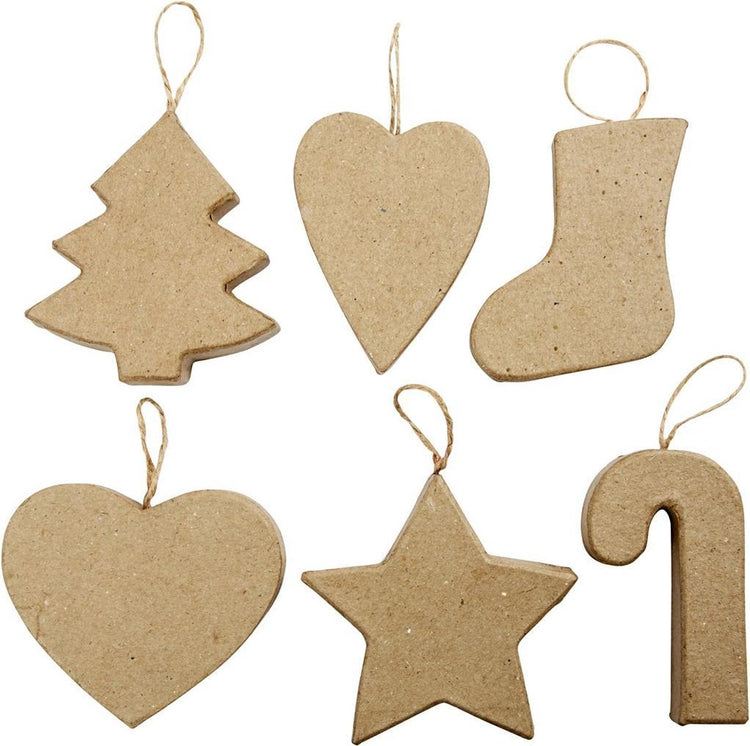 Cintres de Noël Creativ company, h: 7+8 cm, 6 pièces, 1 boîte