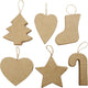 Cintres de Noël Creativ company, h: 7+8 cm, 6 pièces, 1 boîte