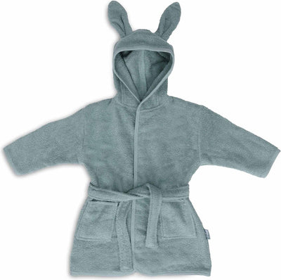 Jollein - peignoir bébé éponge 1-2 ans - peignoir enfant avec capuche - vert d'eau