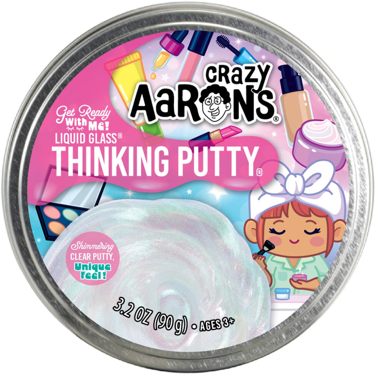 Jouets en argile de Crazy Aaron - préparez-vous avec moi du mastic pailleté.