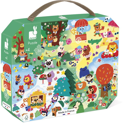 Janod - puzzle - 4 saisons - 36 pièces