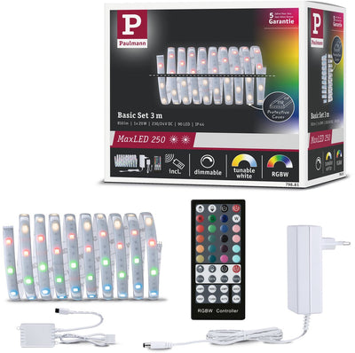 Paulmann maxled 250 kit de base de bande LED 3m rgbw+ 3m enduit 20w 270lm m 30 leds m rgbw+ 36va