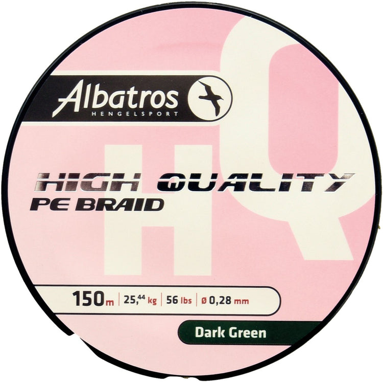 Albatros - tresse de haute qualité - fil de pêche 0,13mm - 150m - vert foncé