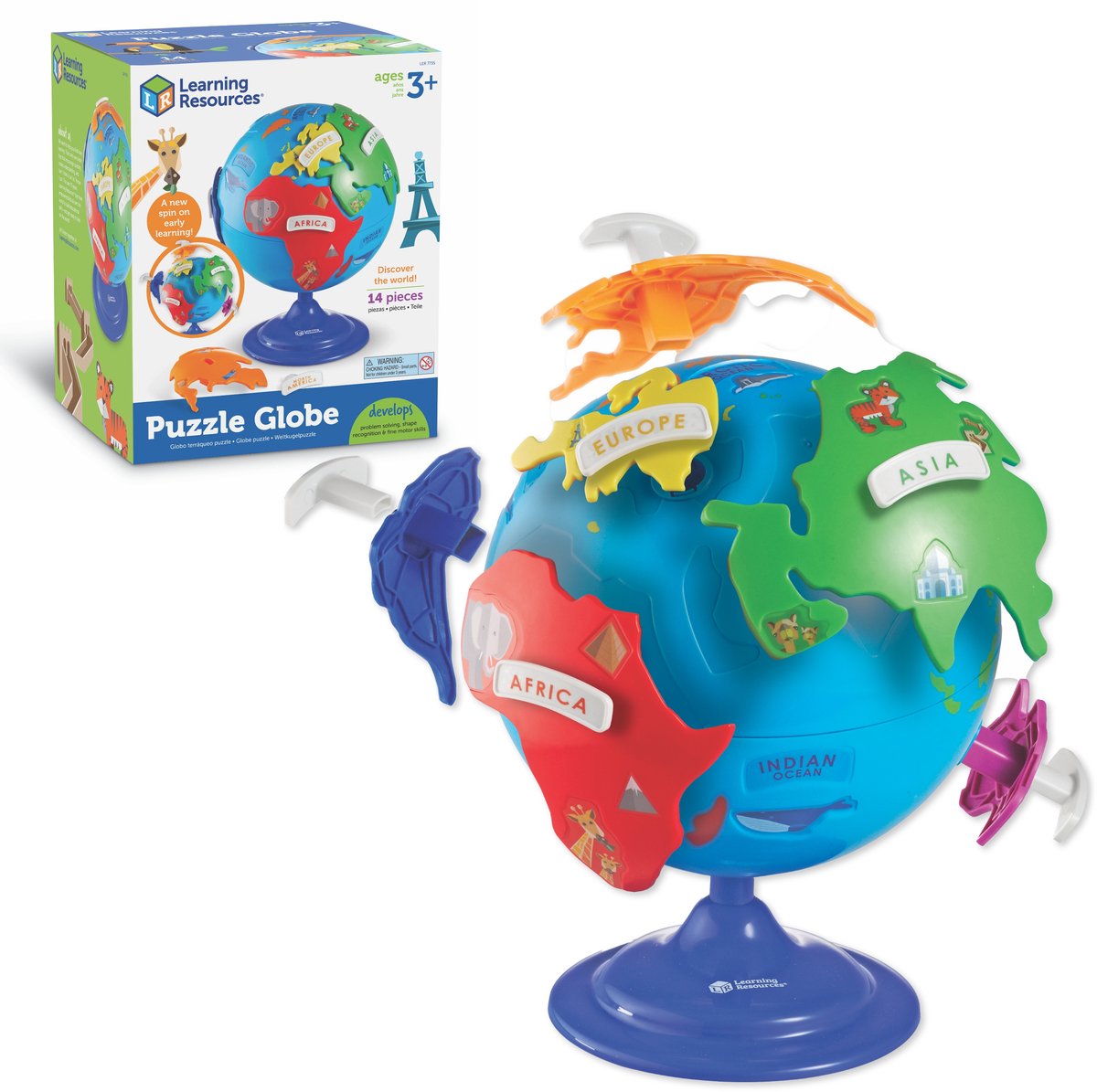 Globe de puzzle de ressources d'apprentissage - 3+