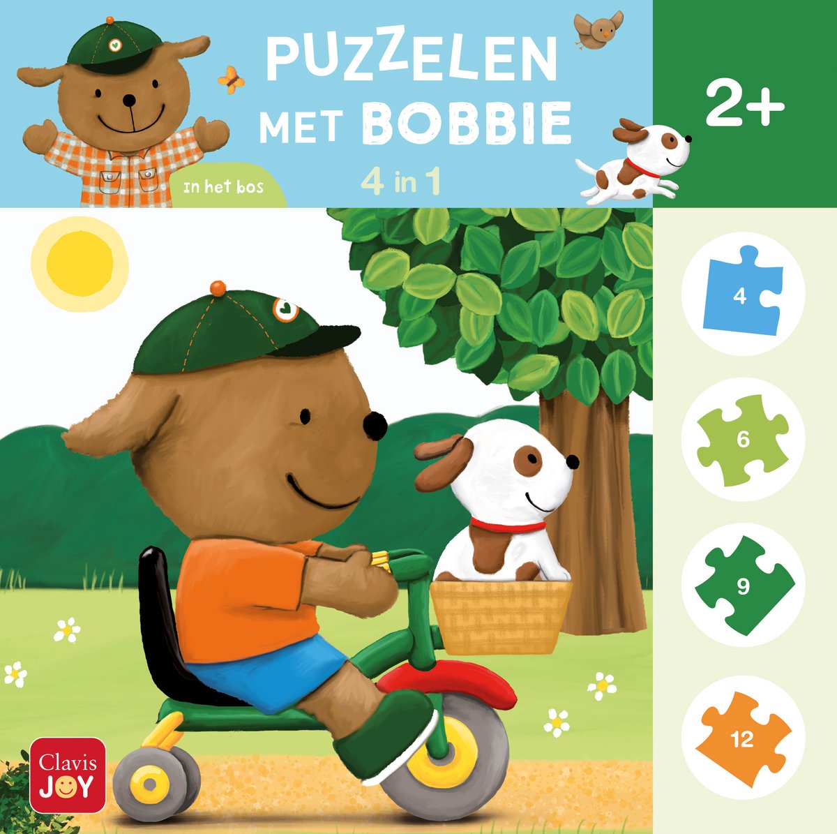 Puzzle de joie Clavis avec Bobbie. Puzzle 4 en 1 dans la forêt