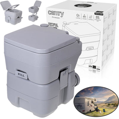 Camry - toilettes de camping - toilettes mobiles de 20 litres avec réservoir d'eau de chasse de 13l