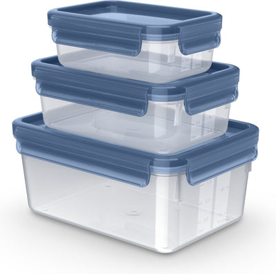 Tefal masterseal - récipients alimentaires - 3 pièces - 0,55l 1l 2,2l - durable - 100% étanche