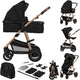 Lionelo amber 2in1 - kinderwagen 2 in 1 - reiswieg + buggy - vanaf geboorte tot 22 kg (0-4 jaar) - luchtbanden - volledige vering - comfortabel ligmatras - snel inklapbaar - luiertas - klamboe - regenhoes - verschoonmatje - wandelwagen - baby peuter