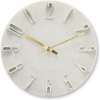 Horloge murale Hama - corfou - quartz - analogique - chiffres 3D - beige