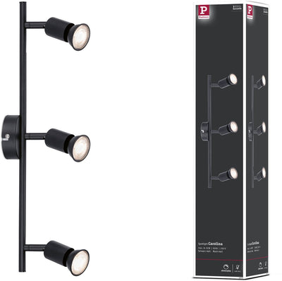 Projecteur Paulmann carolina gu10 230v max. 3x10w dimmable noir mat