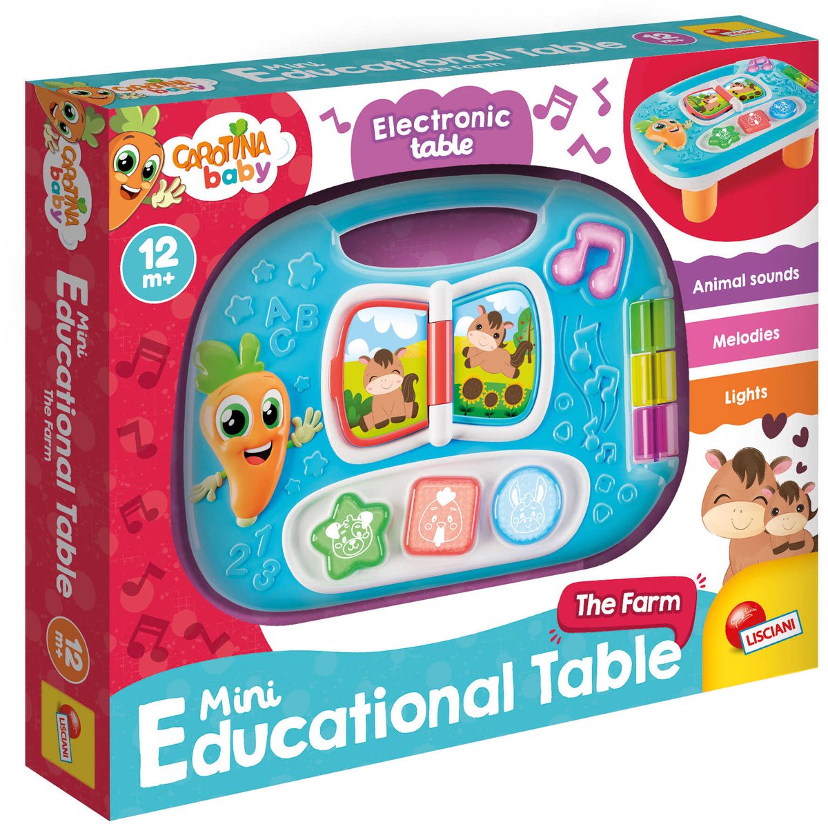 Lisciani carotina mini tavolino educativo fattoria ed. internationale