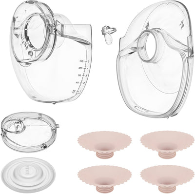 Kit de pièces de rechange Lionelo fidi free slim – original adapté au tire-lait fidi free slim et fidi free slim duo – 4 téterelles en silicone (17-24 mm) – membrane, valve, réservoir à lait à chambre à air