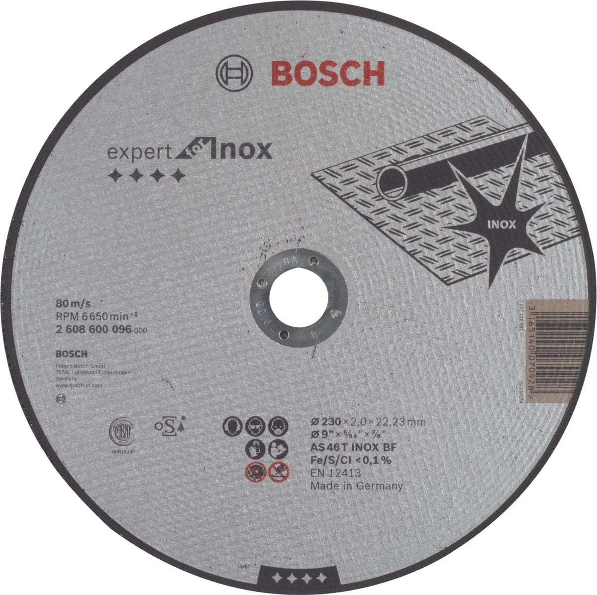 Bosch dss droit inox 230x2