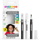 Snazaroo 1180156 set de stylos pinceaux noir et blanc 3 pièces – marqueurs de peinture pour le visage pour les détails des contours – prêt à l'emploi