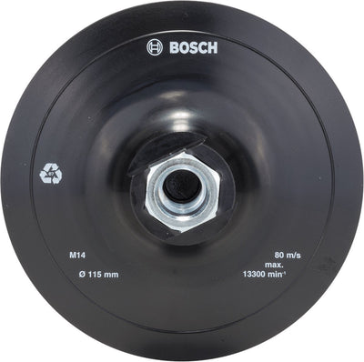 Feuille abrasive en caoutchouc Bosch pour meuleuse d'angle - système de montage à boucles et crochets - 115 mm