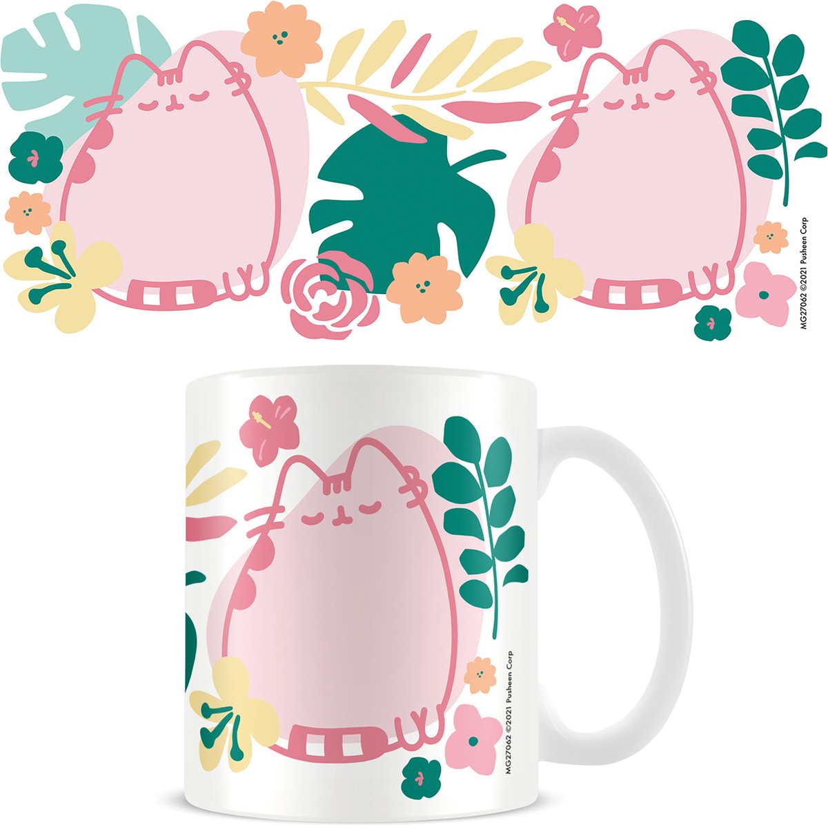 Tasse blanche tropicale Pusheen 11oz 315ml
