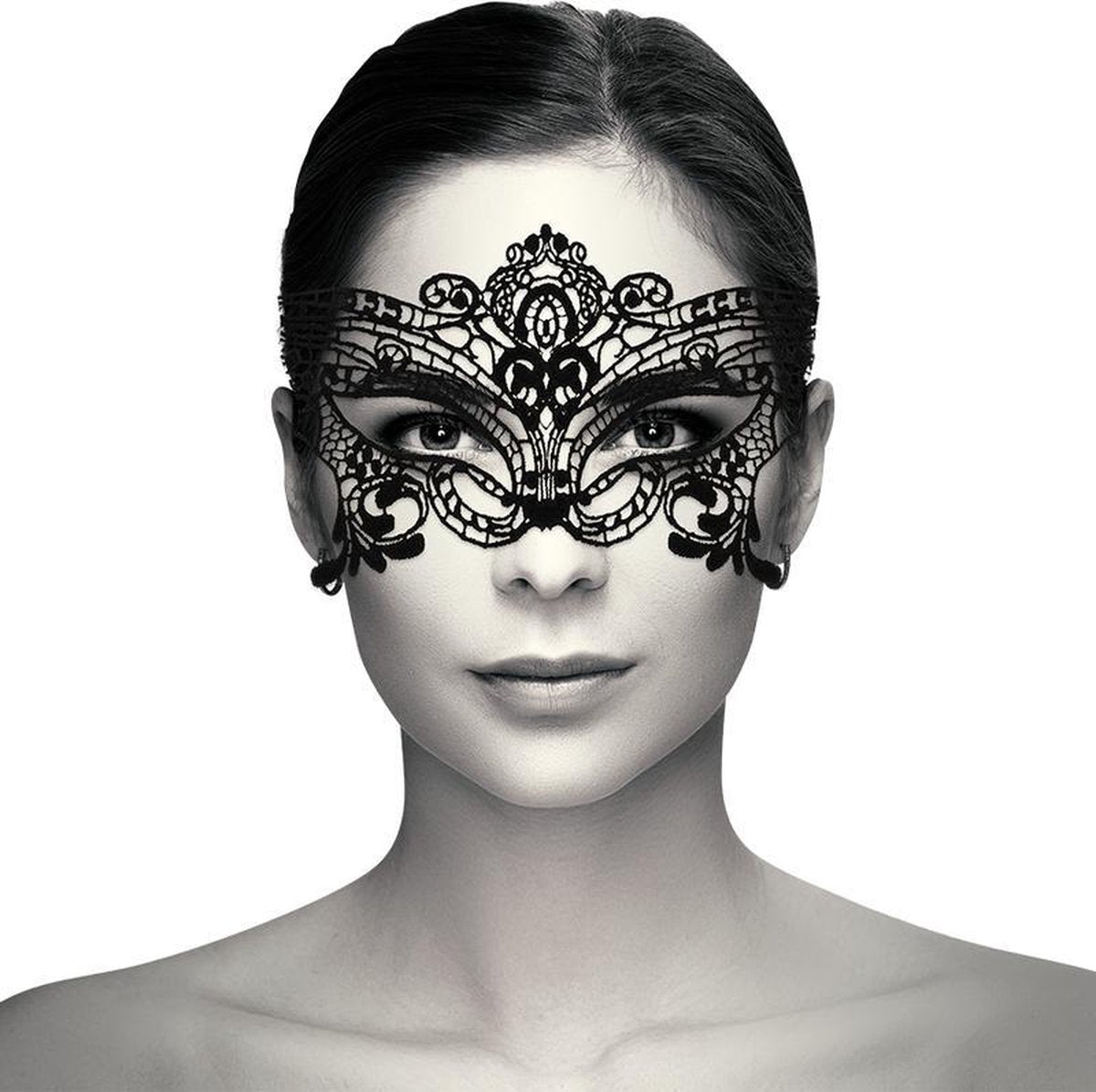Coquette chic désir - masque dentelle noir