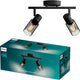 Philips LED Philips Palms spot - spot de plafond avec deux points lumineux - avec verre fumé - petit luminaire E14