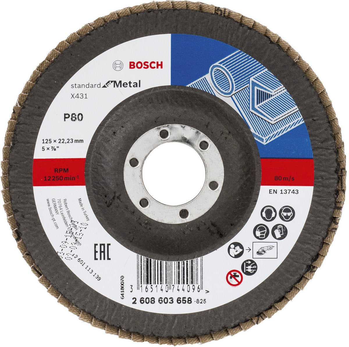 Bosch 1 disque à lamelles 125 standard métal 80