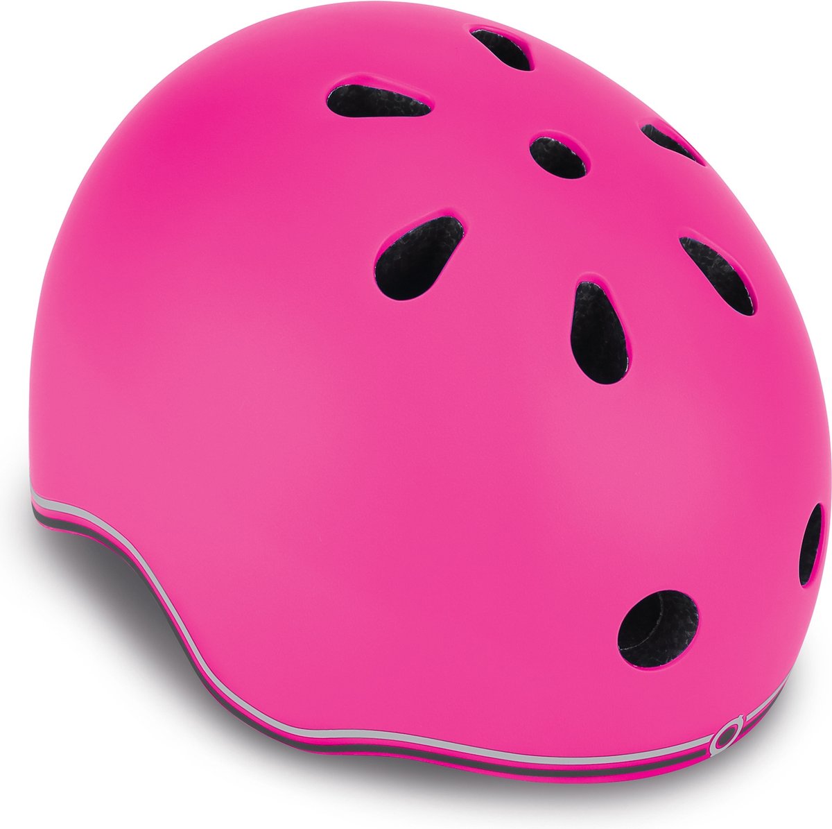 Casque enfant Globber - go up - rose - réglable 45-51 cm - avec éclairage - coque extérieure en polycarbonate solide