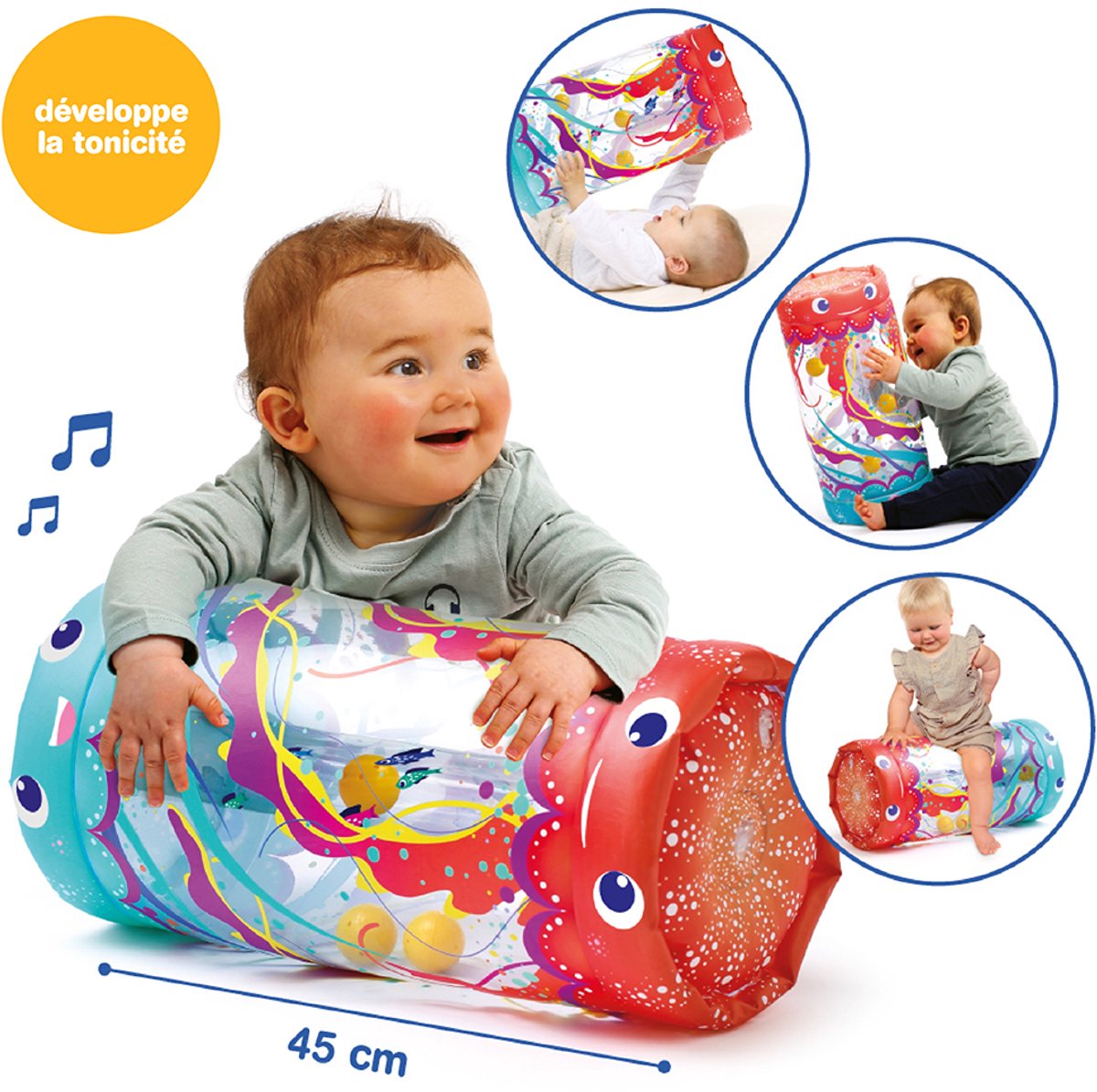 Ludi - rouleau bébé - rouleau d'activité - jouets moteurs