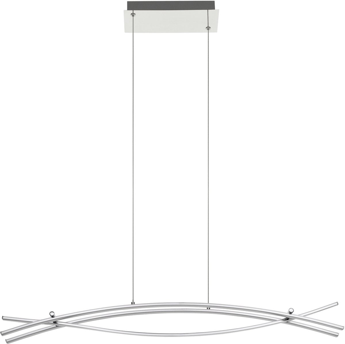 Suspension Eglo nevado / LED - 90 cm - chrome blanc