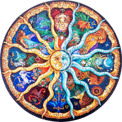 Puzzle en bois Engelhart Lune - 155 pièces de puzzle uniques - Grand puzzle en bois de taille A3 - Jeu de puzzle spatial - Jeu de réflexion éducatif - Avec étui de rangement -