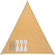 Toile d'ombrage Abbey Camp - pes - 3,6x3,6x3,6m - sable - toile solaire - anneaux en acier inoxydable - parasol