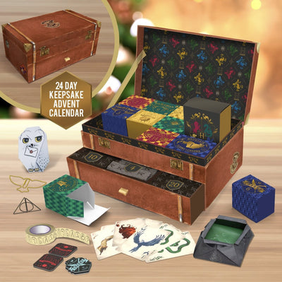 Calendrier de l'Avent souvenir Paladone Harry Potter - Boîte de rangement sous licence officielle avec 24 surprises de papeterie -
