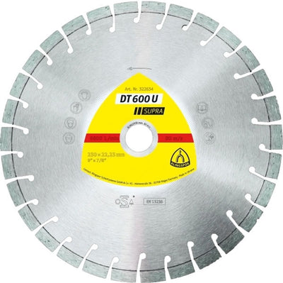 Disque à tronçonner diamanté Klingspor dt 600 u supra d.230mm alésage.22...