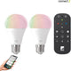 Eglo connect.z eglo starter-z starter package - 2x lampes LED e27 rgb - télécommande - zigbee