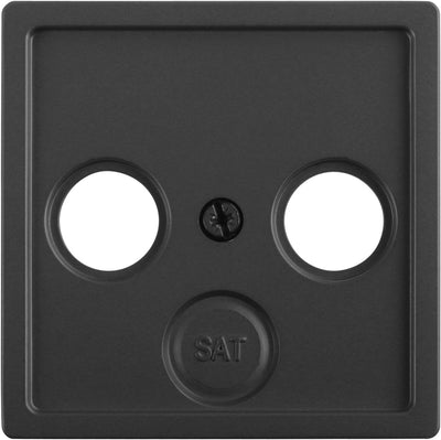 Plaque centrale Berker q1 - radio TV - anthracite