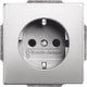 Busch-Jaeger ABB Prise murale en acier inoxydable pur (appareillage de commutation WCD) - 2cka002011a3850 - e2k4t