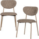 Chaises de salle à manger Woood Valor - polyester - sable - lot de 2