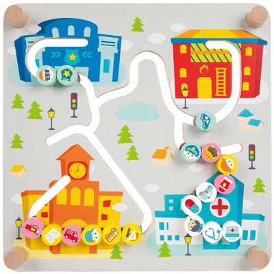 Classic World World Board Tri Triing Game 2in1 City and Waste Séparation des déchets