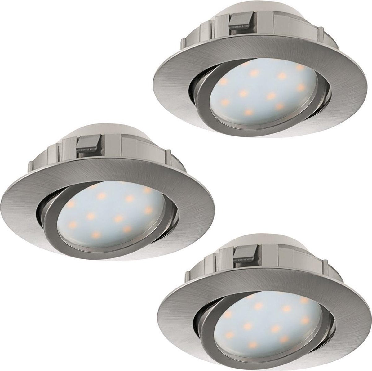 Eglo Pineda - luminaire encastré - 3 lumières - nickel mat