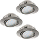 Eglo Pineda - luminaire encastré - 3 lumières - nickel mat