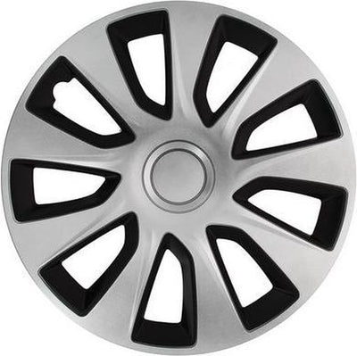 Car plus enjoliveurs washington 15 pouces abs argent noir lot de 4