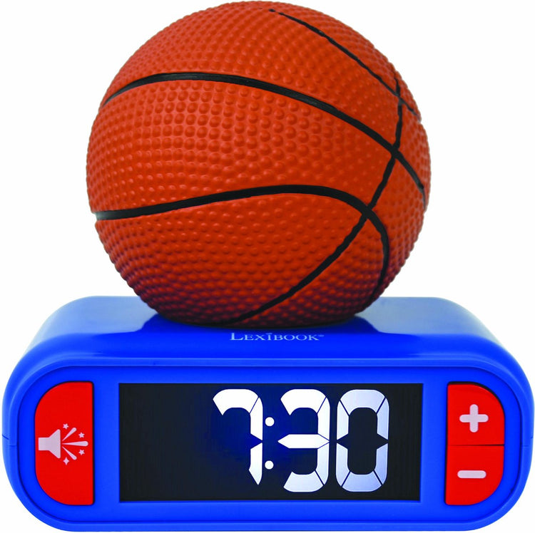 Réveil numérique Lexibook avec veilleuse et effets sonores basket-ball 3D